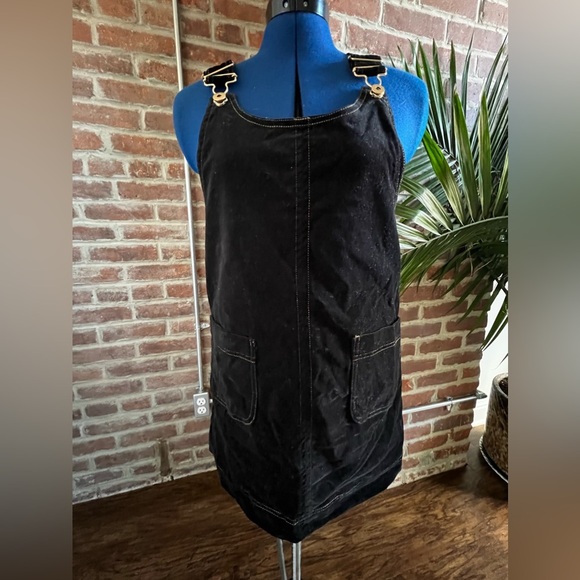 ModCloth Black Velvet Overall Jumper - Picture 1 of 3